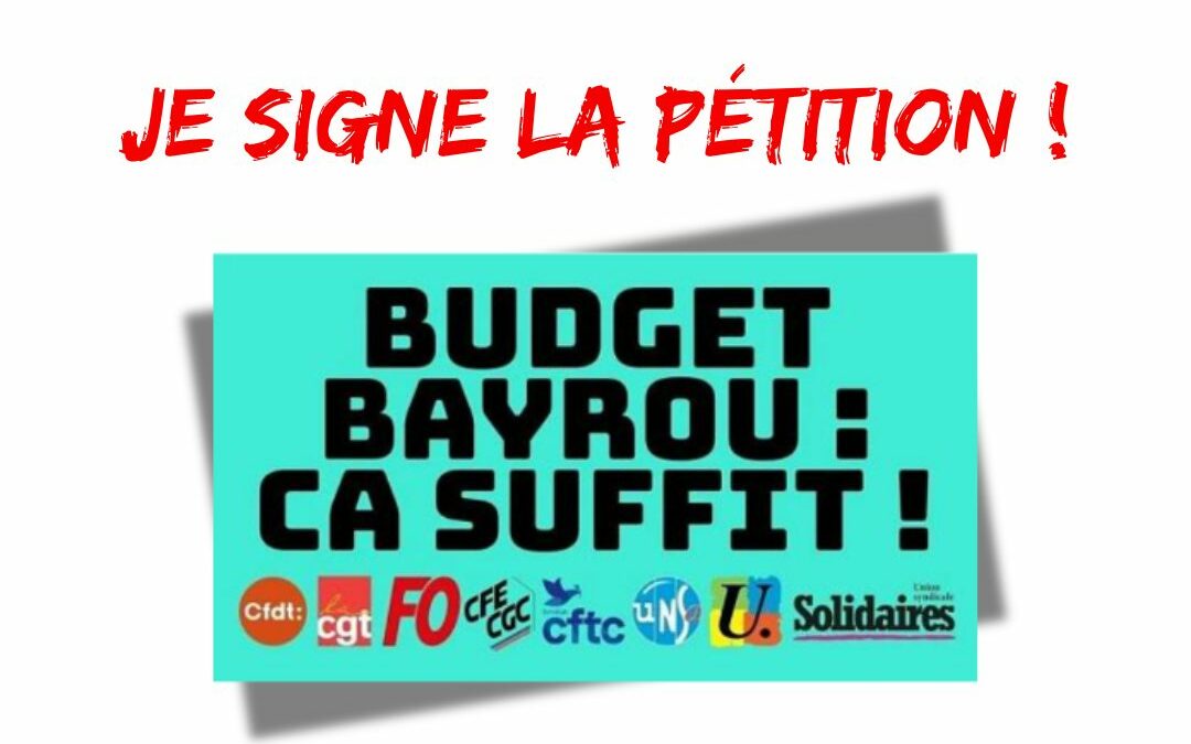 Budget : les sacrifices pour le monde du travail ça suffit !